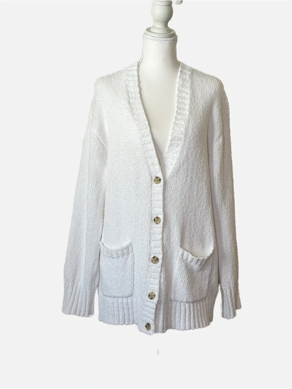 J. Crew Women’s Marina V-neck Knit Relaxed Fit Cardigan Button Front Medium